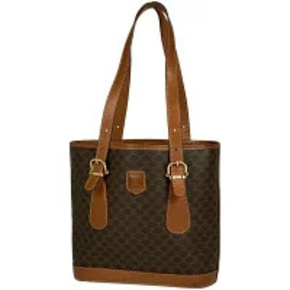 Celine Macadam tote bag shoulder bucket canvas brown
